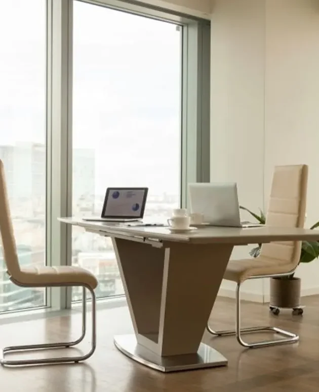 Wooden Office Tables Chair Set