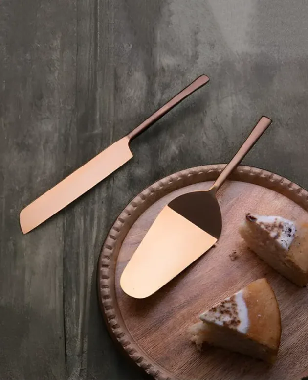 Rose Gold Cake Servers Set Of Tw