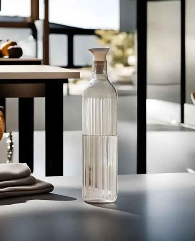 Square water bottle